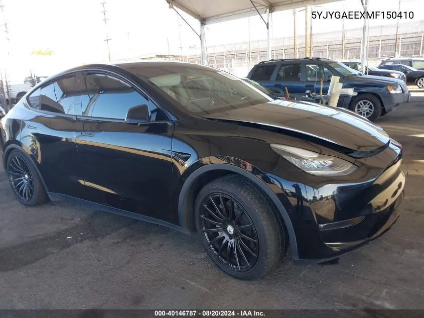 5YJYGAEEXMF150410 2021 Tesla Model Y