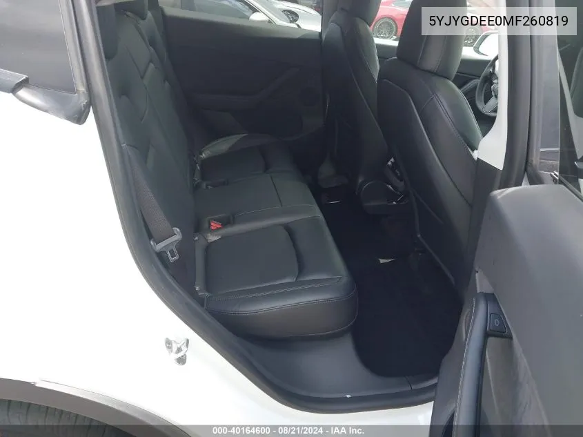 5YJYGDEE0MF260819 2021 Tesla Model Y