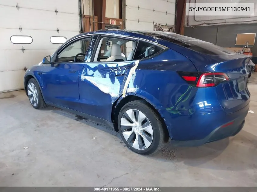 5YJYGDEE5MF130941 2021 Tesla Model Y Long Range Dual Motor All-Wheel Drive