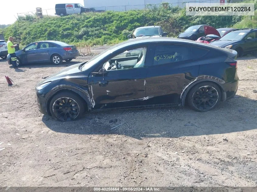 5YJYGDEE0MF120284 2021 Tesla Model Y