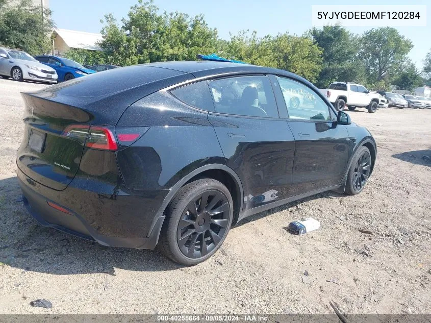 5YJYGDEE0MF120284 2021 Tesla Model Y