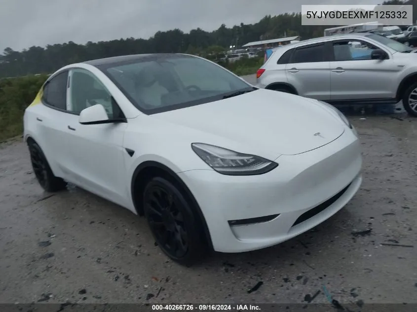 5YJYGDEEXMF125332 2021 Tesla Model Y