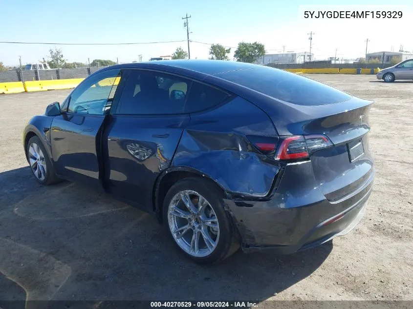 5YJYGDEE4MF159329 2021 Tesla Model Y