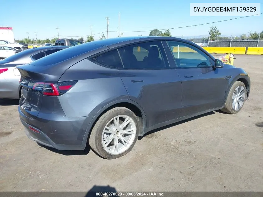 5YJYGDEE4MF159329 2021 Tesla Model Y