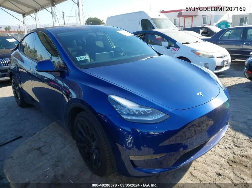 5YJYGDEE8MF207169 2021 Tesla Model Y