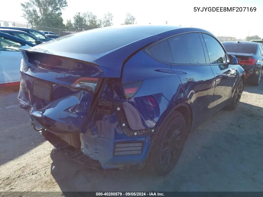 5YJYGDEE8MF207169 2021 Tesla Model Y