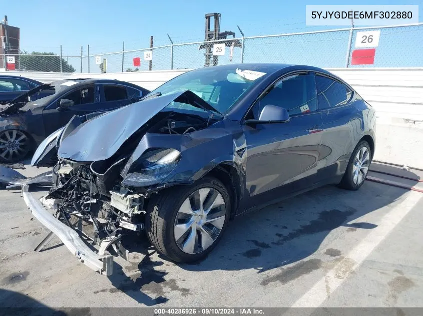 5YJYGDEE6MF302880 2021 Tesla Model Y