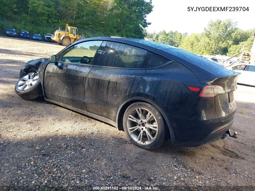 5YJYGDEEXMF239704 2021 Tesla Model Y