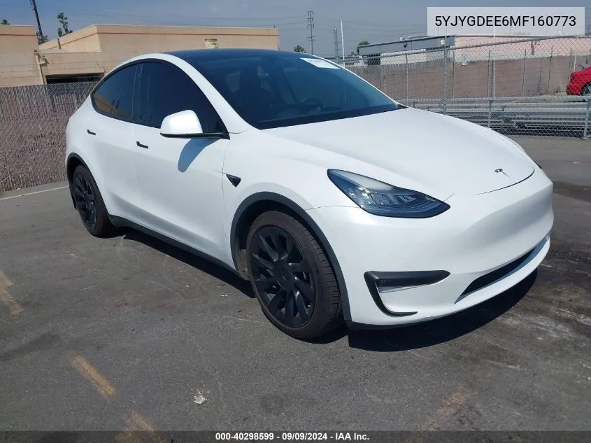 5YJYGDEE6MF160773 2021 Tesla Model Y Long Range Dual Motor All-Wheel Drive