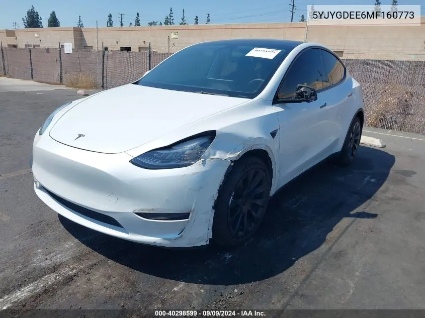 5YJYGDEE6MF160773 2021 Tesla Model Y Long Range Dual Motor All-Wheel Drive