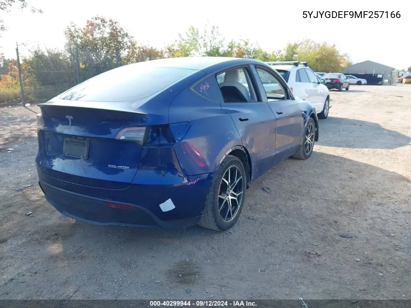 5YJYGDEF9MF257166 2021 Tesla Model Y