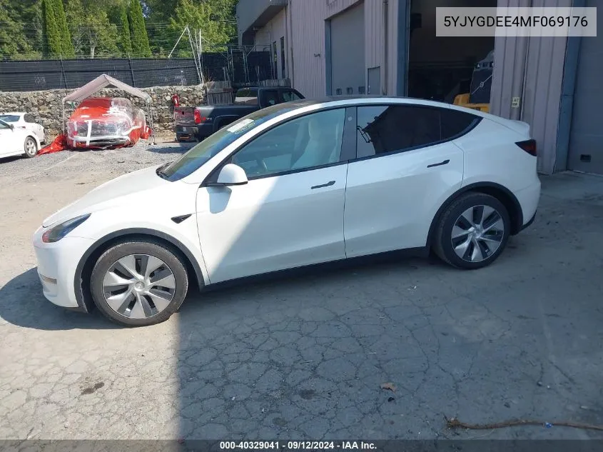 2021 Tesla Model Y Long Range Dual Motor All-Wheel Drive VIN: 5YJYGDEE4MF069176 Lot: 40329041