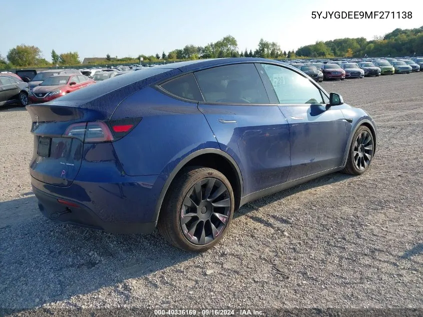 5YJYGDEE9MF271138 2021 Tesla Model Y