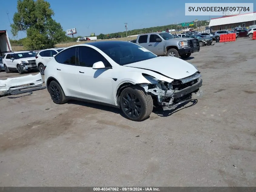 5YJYGDEE2MF097784 2021 Tesla Model Y Long Range Dual Motor All-Wheel Drive