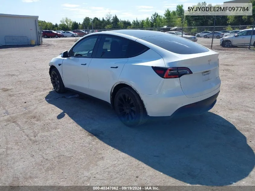 5YJYGDEE2MF097784 2021 Tesla Model Y Long Range Dual Motor All-Wheel Drive