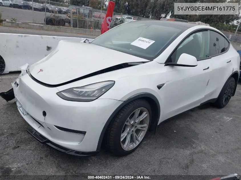 5YJYGDEE4MF161775 2021 Tesla Model Y