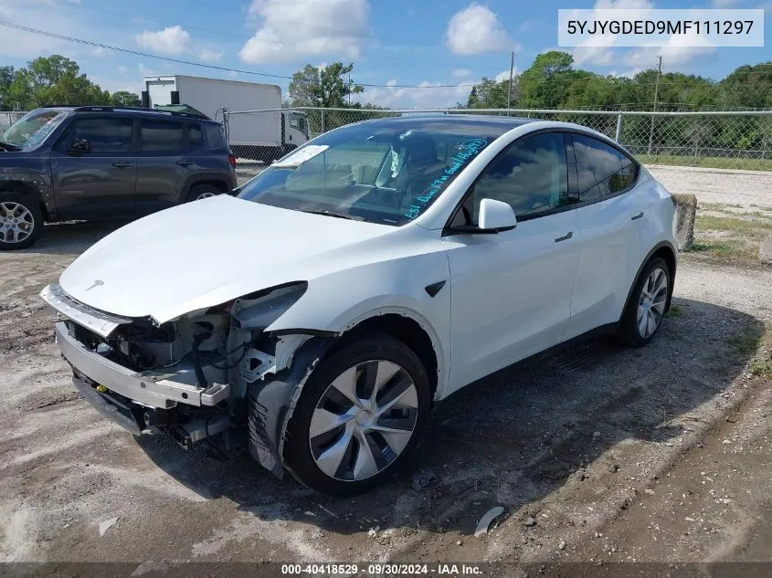 5YJYGDED9MF111297 2021 Tesla Model Y