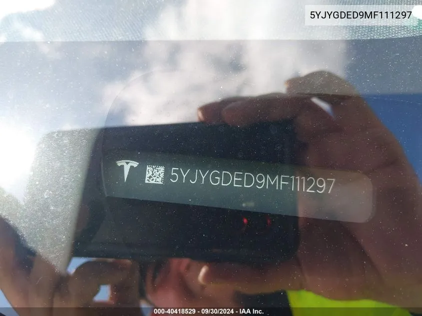 5YJYGDED9MF111297 2021 Tesla Model Y