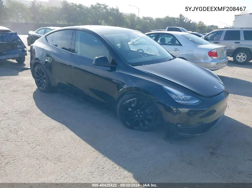 5YJYGDEEXMF208467 2021 Tesla Model Y