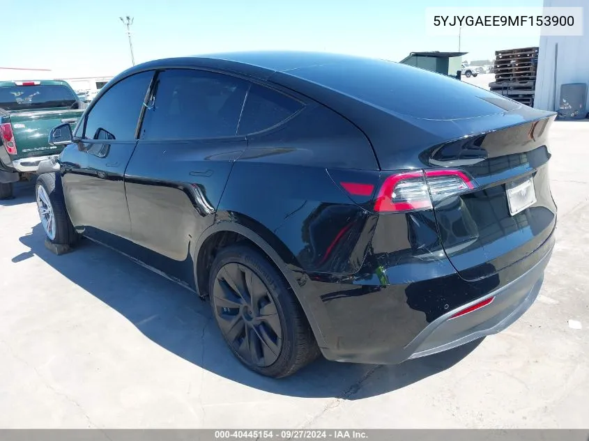 2021 Tesla Model Y Long Range Dual Motor All-Wheel Drive VIN: 5YJYGAEE9MF153900 Lot: 40445154