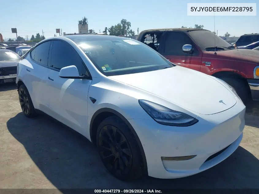 5YJYGDEE6MF228795 2021 Tesla Model Y Long Range Dual Motor All-Wheel Drive