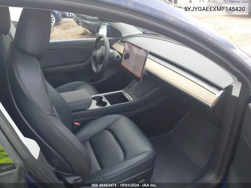 5YJYGAEEXMF145420 2021 Tesla Model Y