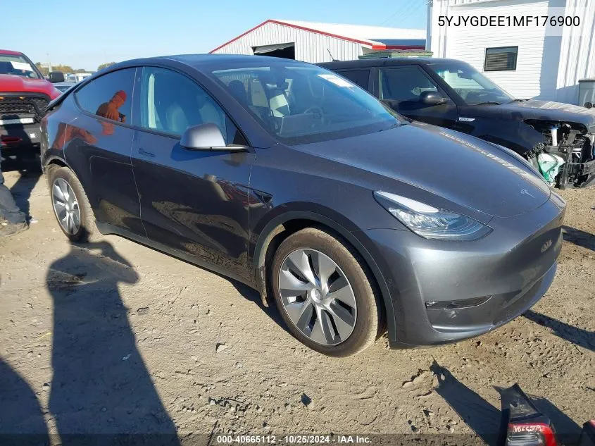 2021 Tesla Model Y Long Range Dual Motor All-Wheel Drive VIN: 5YJYGDEE1MF176900 Lot: 40665112