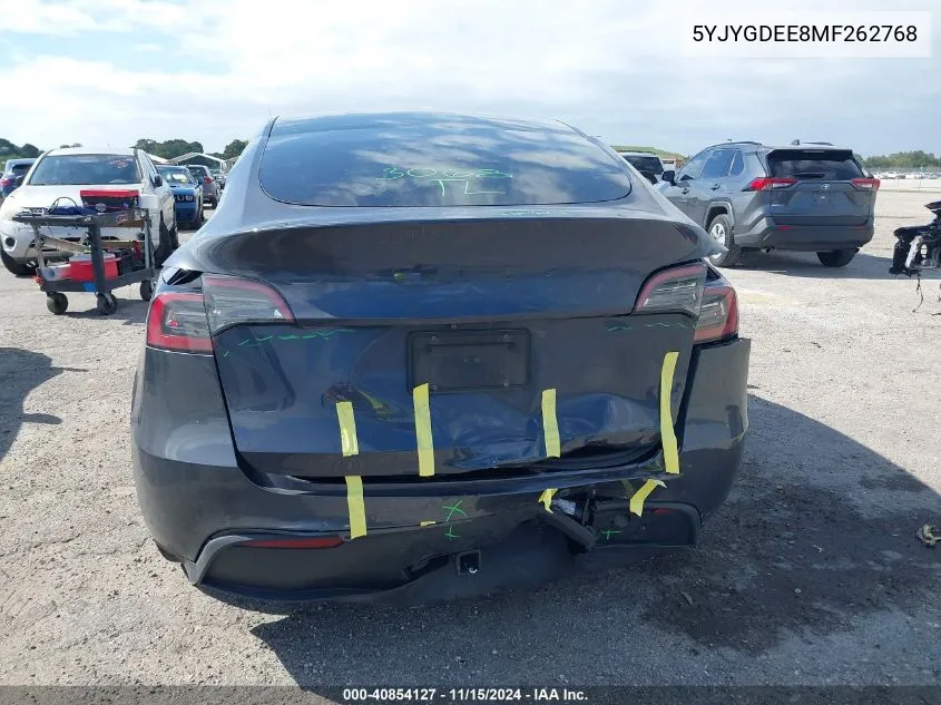 2021 Tesla Model Y Long Range Dual Motor All-Wheel Drive VIN: 5YJYGDEE8MF262768 Lot: 40854127