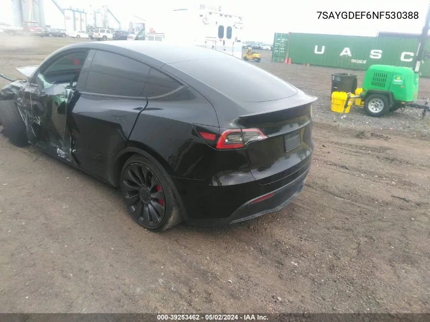 7SAYGDEF6NF530388 2022 Tesla Model Y Performance Dual Motor All-Wheel Drive