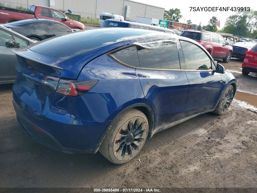 7SAYGDEF4NF439913 2022 Tesla Model Y