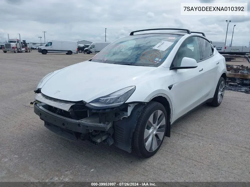 7SAYGDEEXNA010392 2022 Tesla Model Y Long Range Dual Motor All-Wheel Drive