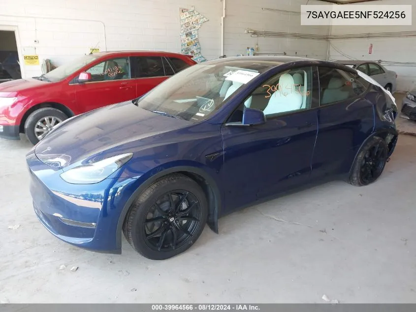 7SAYGAEE6NF524256 2022 Tesla Model Y