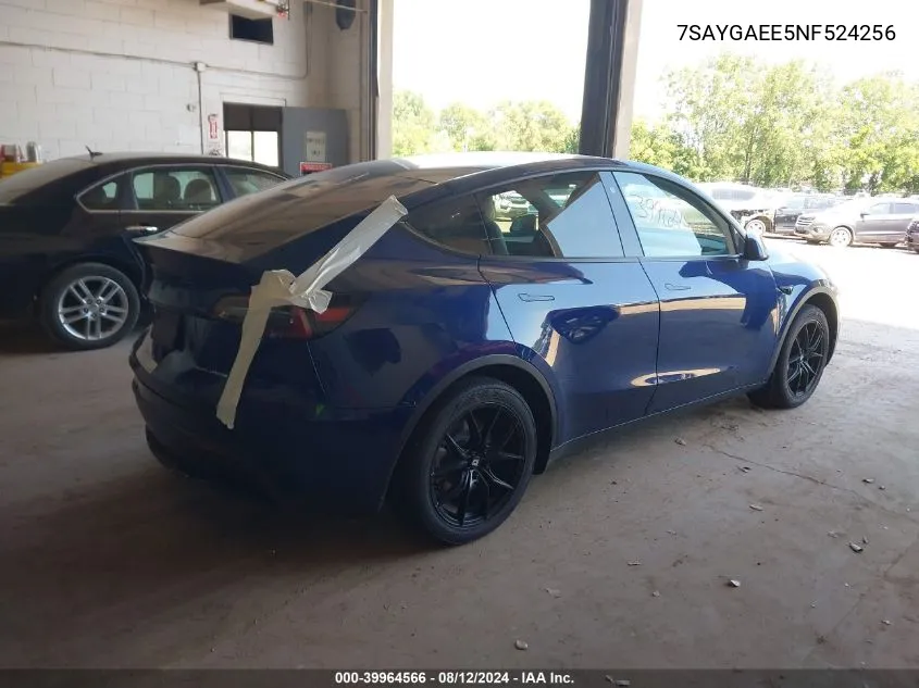 7SAYGAEE6NF524256 2022 Tesla Model Y