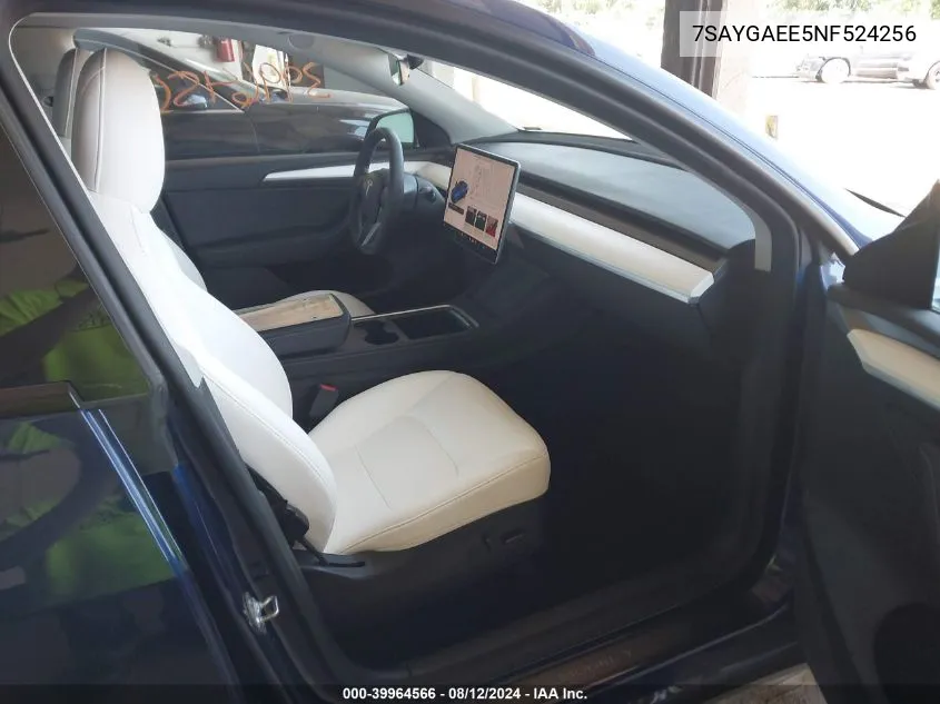 7SAYGAEE6NF524256 2022 Tesla Model Y