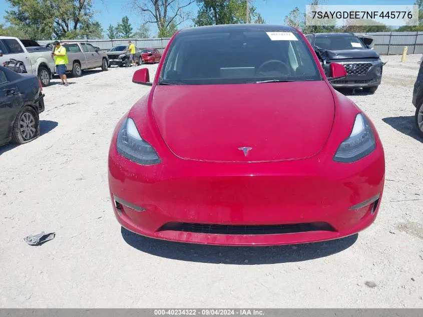 7SAYGDEE7NF445776 2022 Tesla Model Y