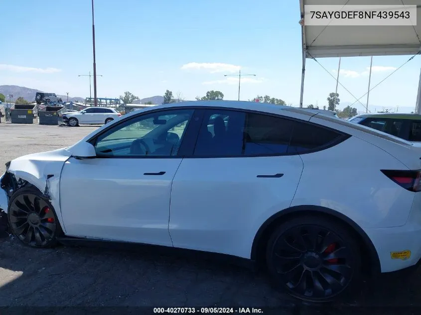 7SAYGDEF8NF439543 2022 Tesla Model Y