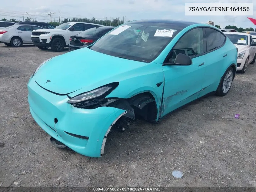 7SAYGAEE9NF464456 2022 Tesla Model Y