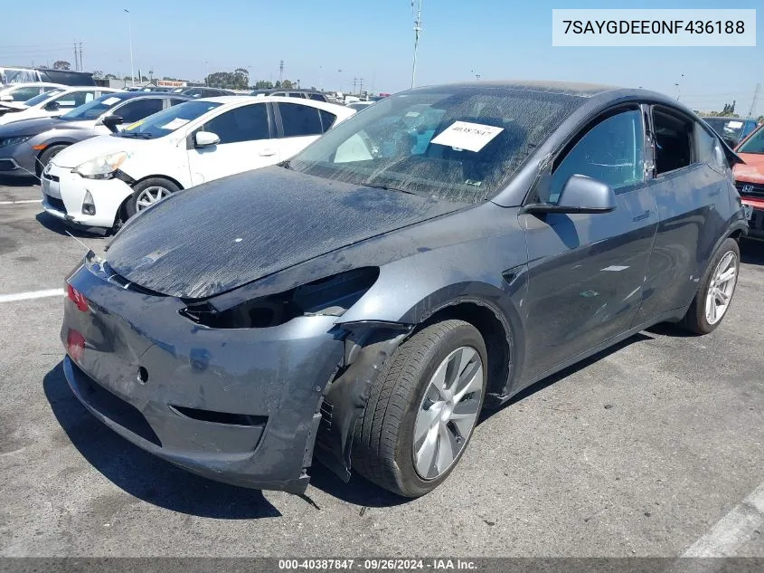 7SAYGDEE0NF436188 2022 Tesla Model Y