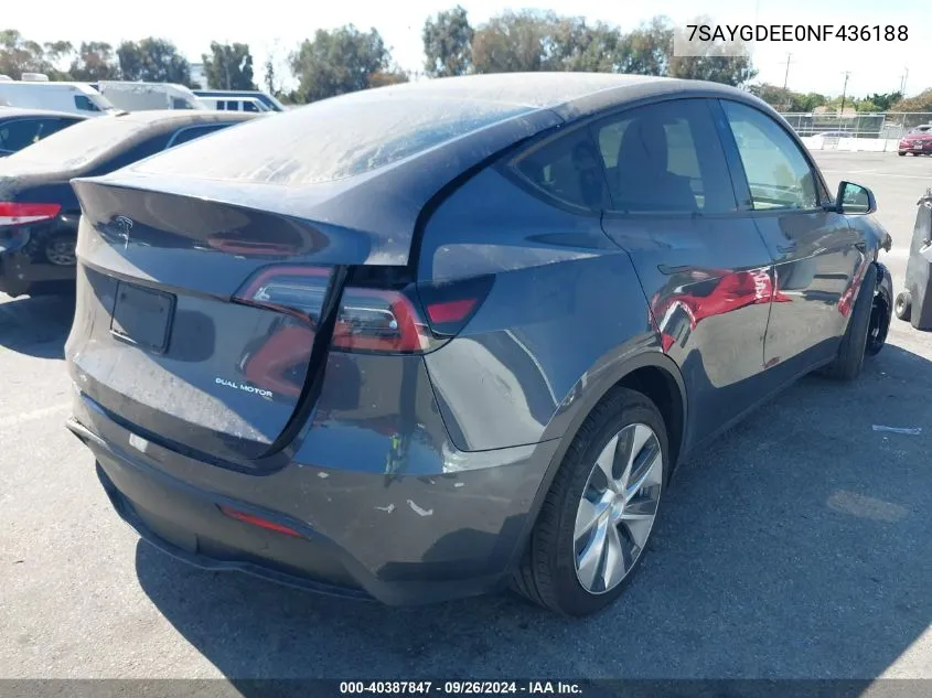 7SAYGDEE0NF436188 2022 Tesla Model Y