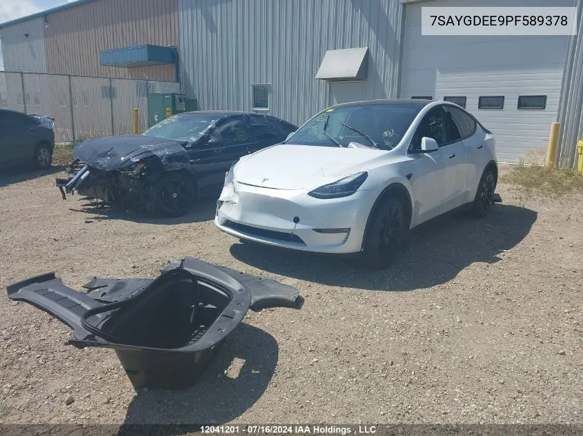 2023 Tesla Model Y VIN: 7SAYGDEE9PF589378 Lot: 12041201