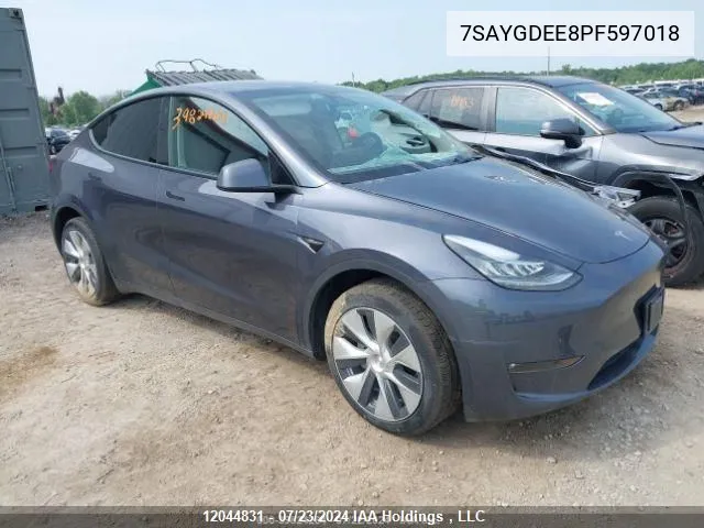 2023 Tesla Model Y VIN: 7SAYGDEE8PF597018 Lot: 12044831