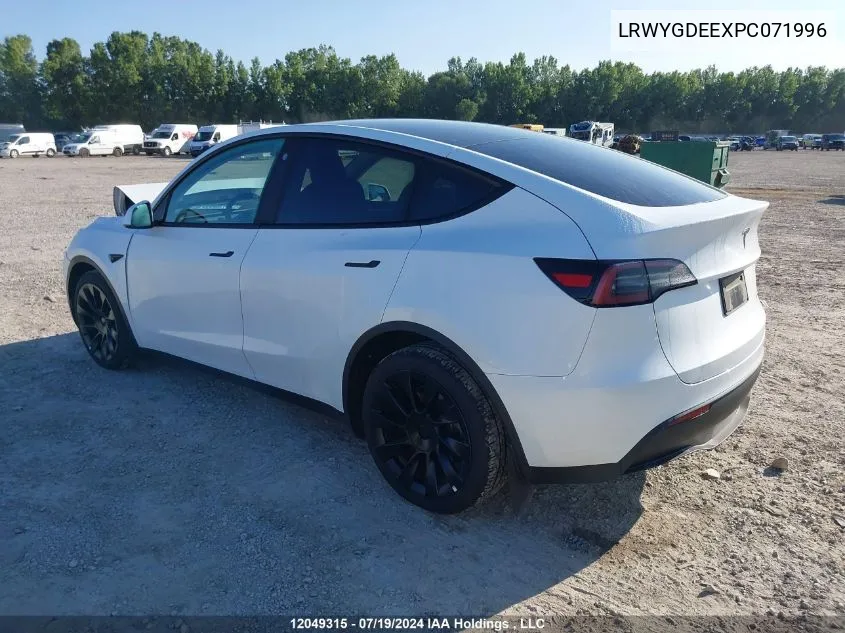 2023 Tesla Model Y VIN: LRWYGDEEXPC071996 Lot: 12049315