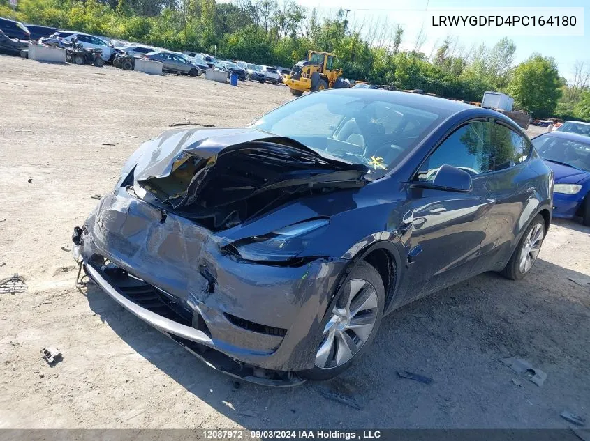 2023 Tesla Model Y VIN: LRWYGDFD4PC164180 Lot: 12087972