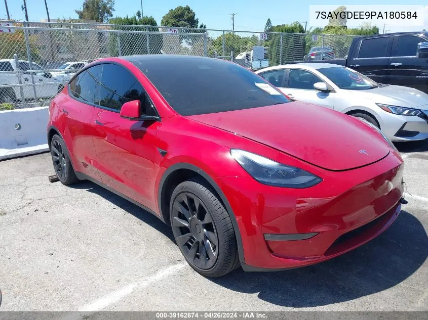 2023 Tesla Model Y Awd/Long Range Dual Motor All-Wheel Drive VIN: 7SAYGDEE9PA180584 Lot: 39162674