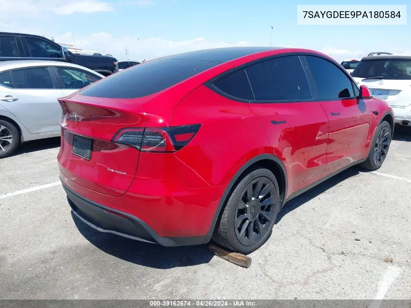 2023 Tesla Model Y Awd/Long Range Dual Motor All-Wheel Drive VIN: 7SAYGDEE9PA180584 Lot: 39162674