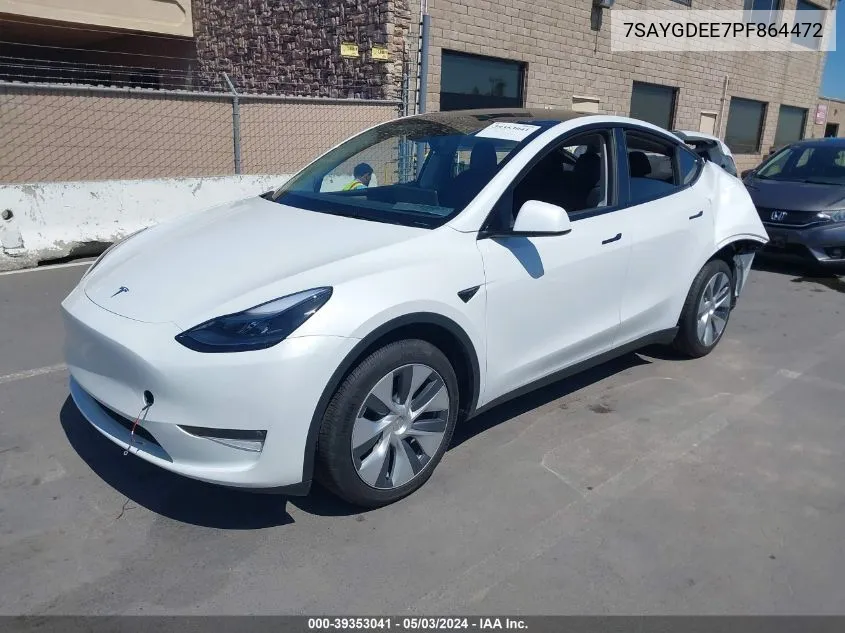 7SAYGDEE7PF864472 2023 Tesla Model Y Awd/Long Range Dual Motor All-Wheel Drive