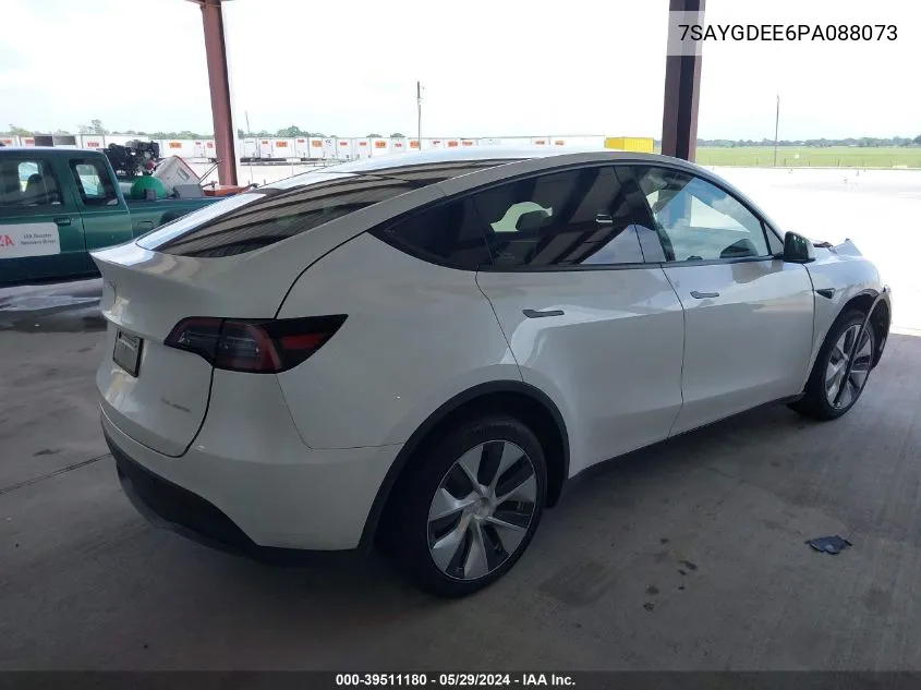 2023 Tesla Model Y Awd/Long Range Dual Motor All-Wheel Drive VIN: 7SAYGDEE6PA088073 Lot: 39511180