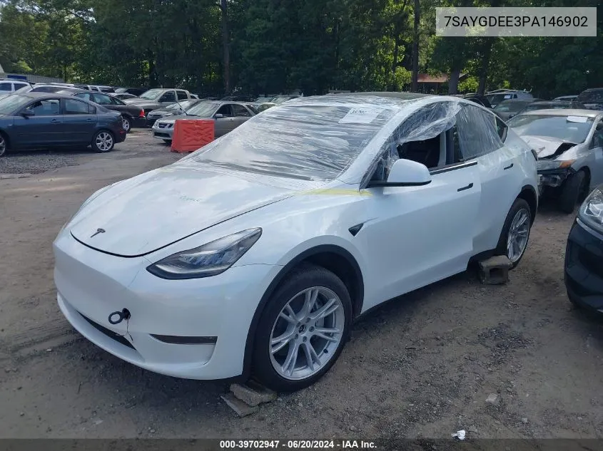 2023 Tesla Model Y VIN: 7SAYGDEE3PA146902 Lot: 39702947