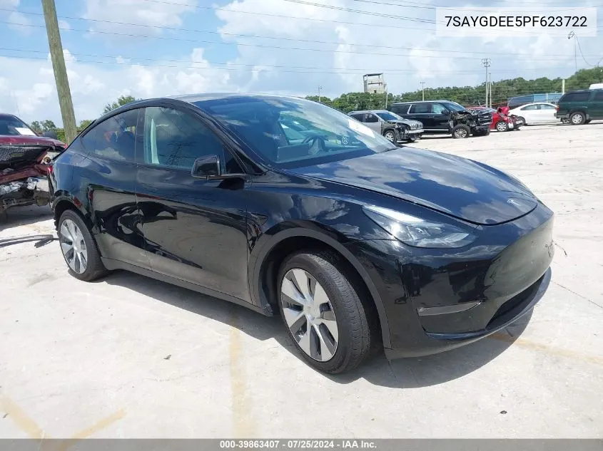 2023 Tesla Model Y Awd/Long Range Dual Motor All-Wheel Drive VIN: 7SAYGDEE5PF623722 Lot: 39863407