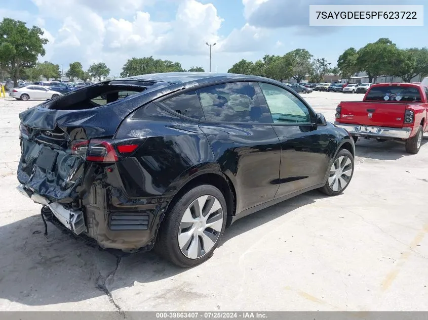 2023 Tesla Model Y Awd/Long Range Dual Motor All-Wheel Drive VIN: 7SAYGDEE5PF623722 Lot: 39863407